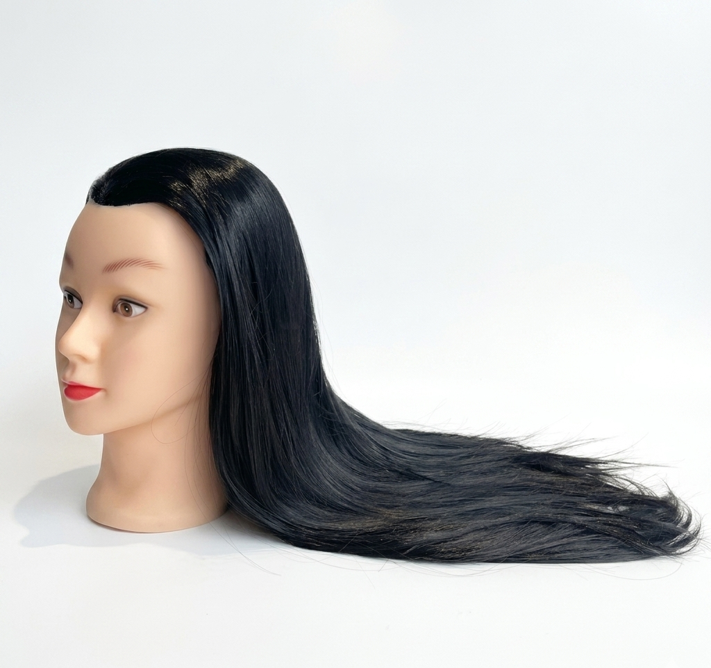 Фризерска кукла за вежбање – вештачка коса