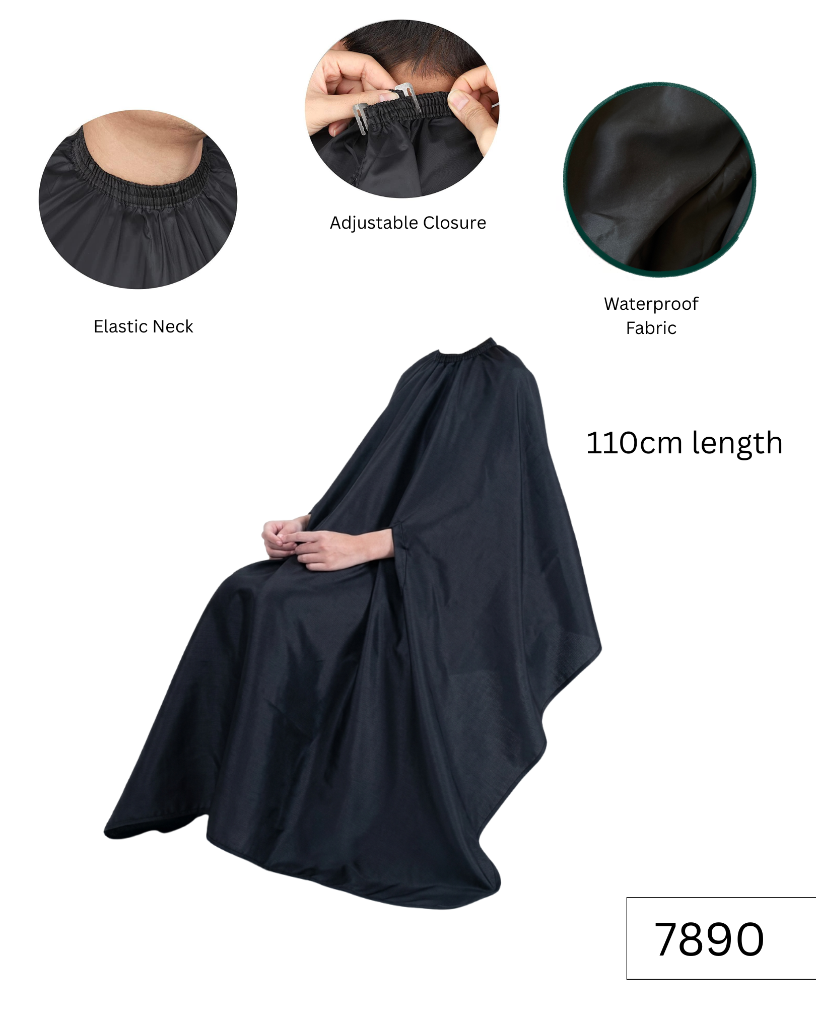 Barber/Hairdresser Hair Cape with open pockets - Waterproof Nylon
